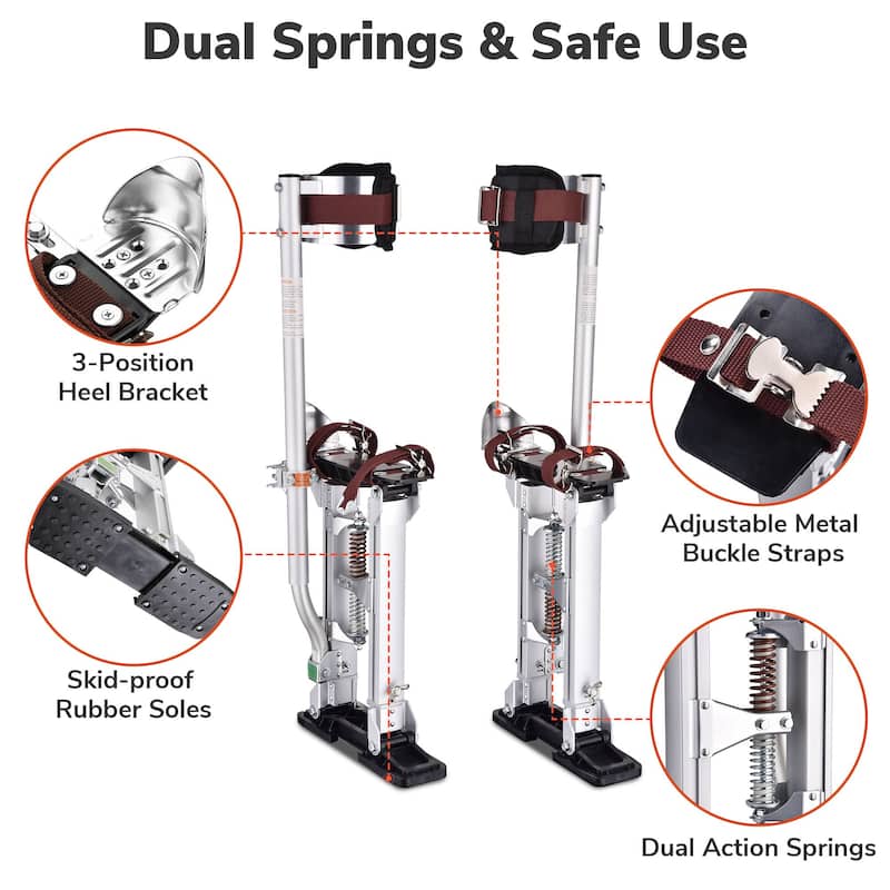 Adjustable Drywall Stilts 16"24" Aluminum Work Tool for